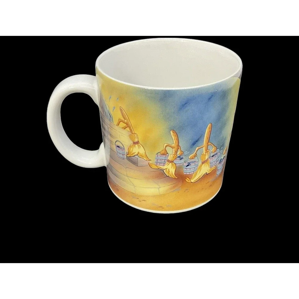 Disney Fantasia Mickey Mouse Sorcerer's‎ Dancing Broom Coffee Mug Cup